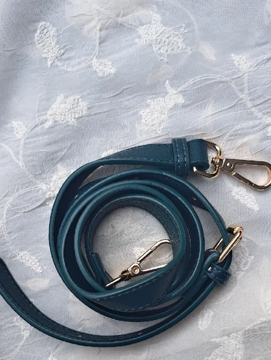 Hand Painted Teal Free Form Designer Crossbody Clutch - Picture 8 of 17